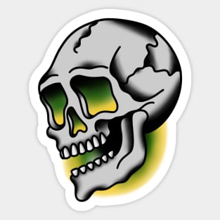 Glowing Spooky Skull Sticker